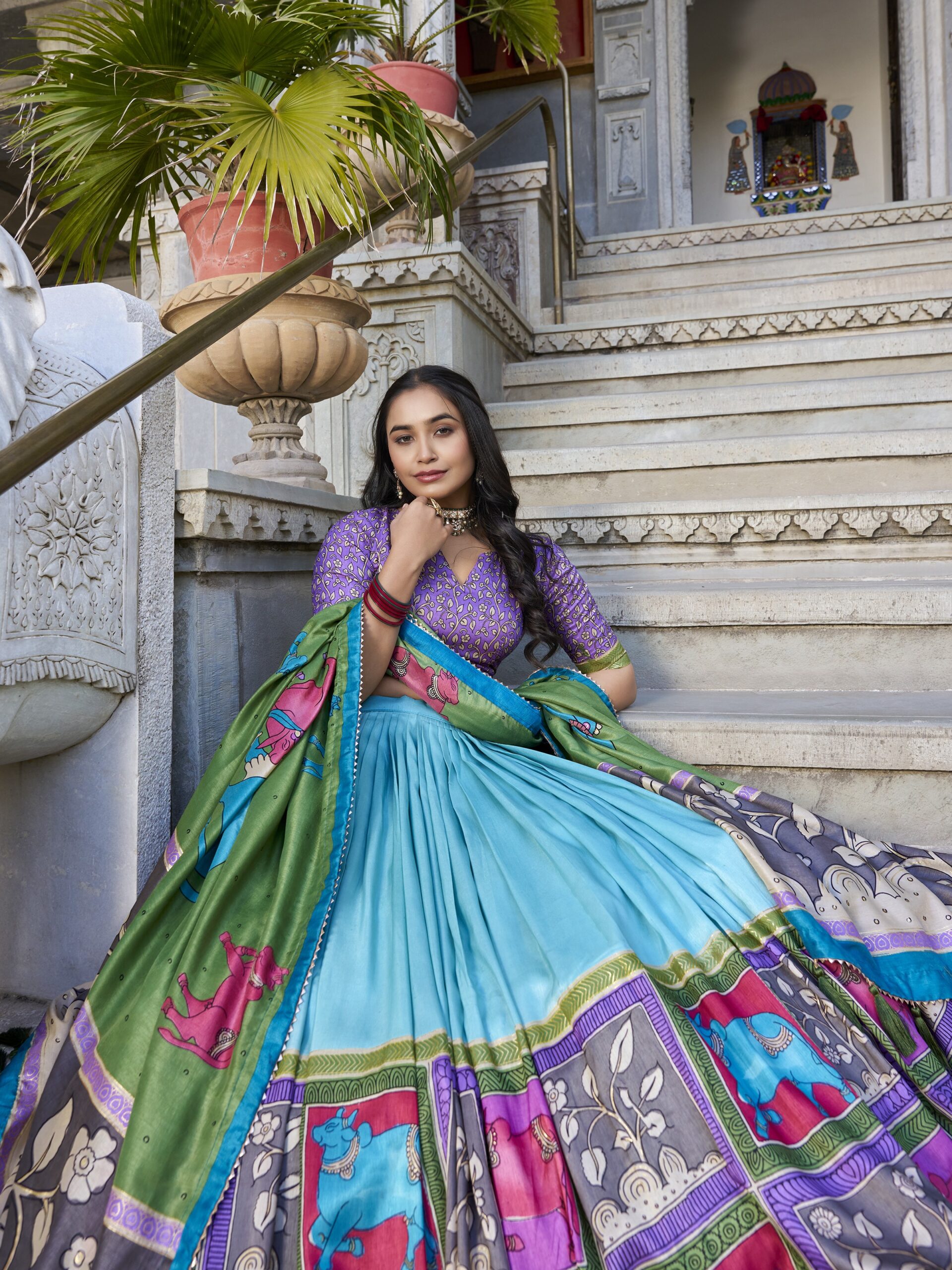 Tusser Silk Lehenga Choli