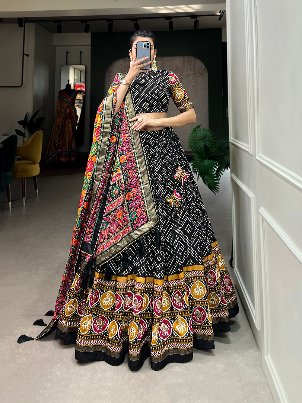 Tusser Silk Lehenga Choli - Image 3
