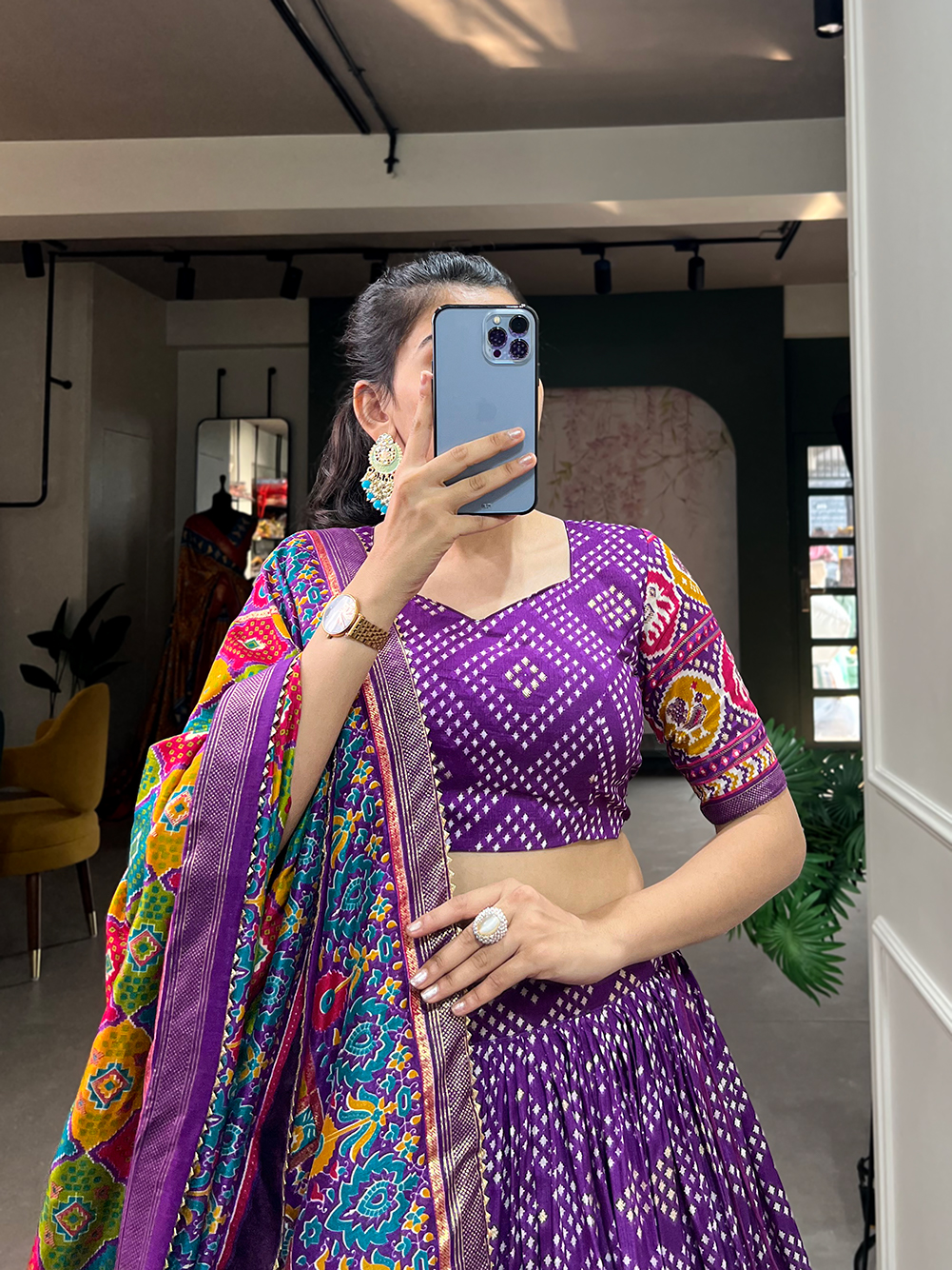 Tusser Silk Lehenga Choli