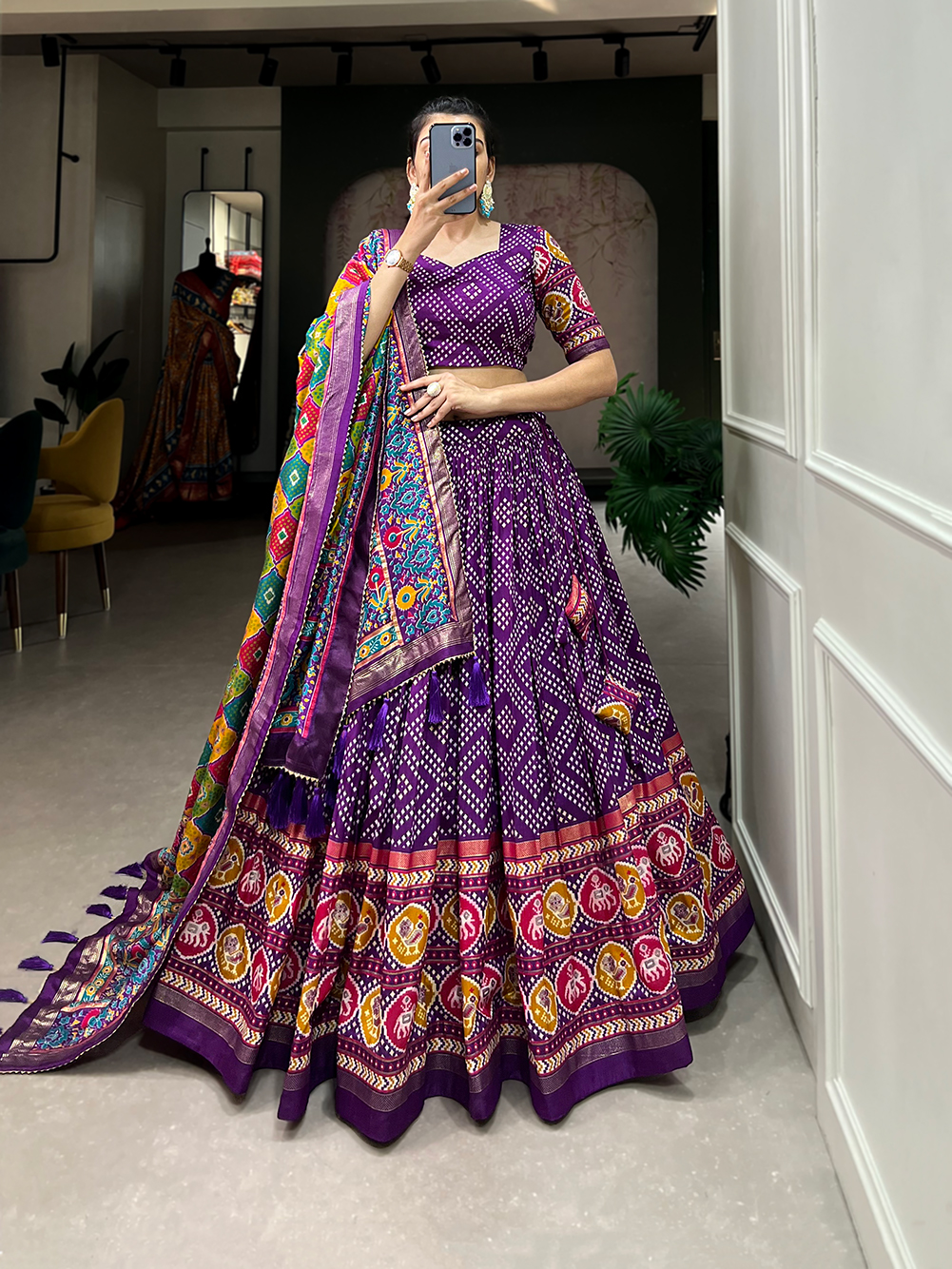 Tusser Silk Lehenga Choli - Image 5
