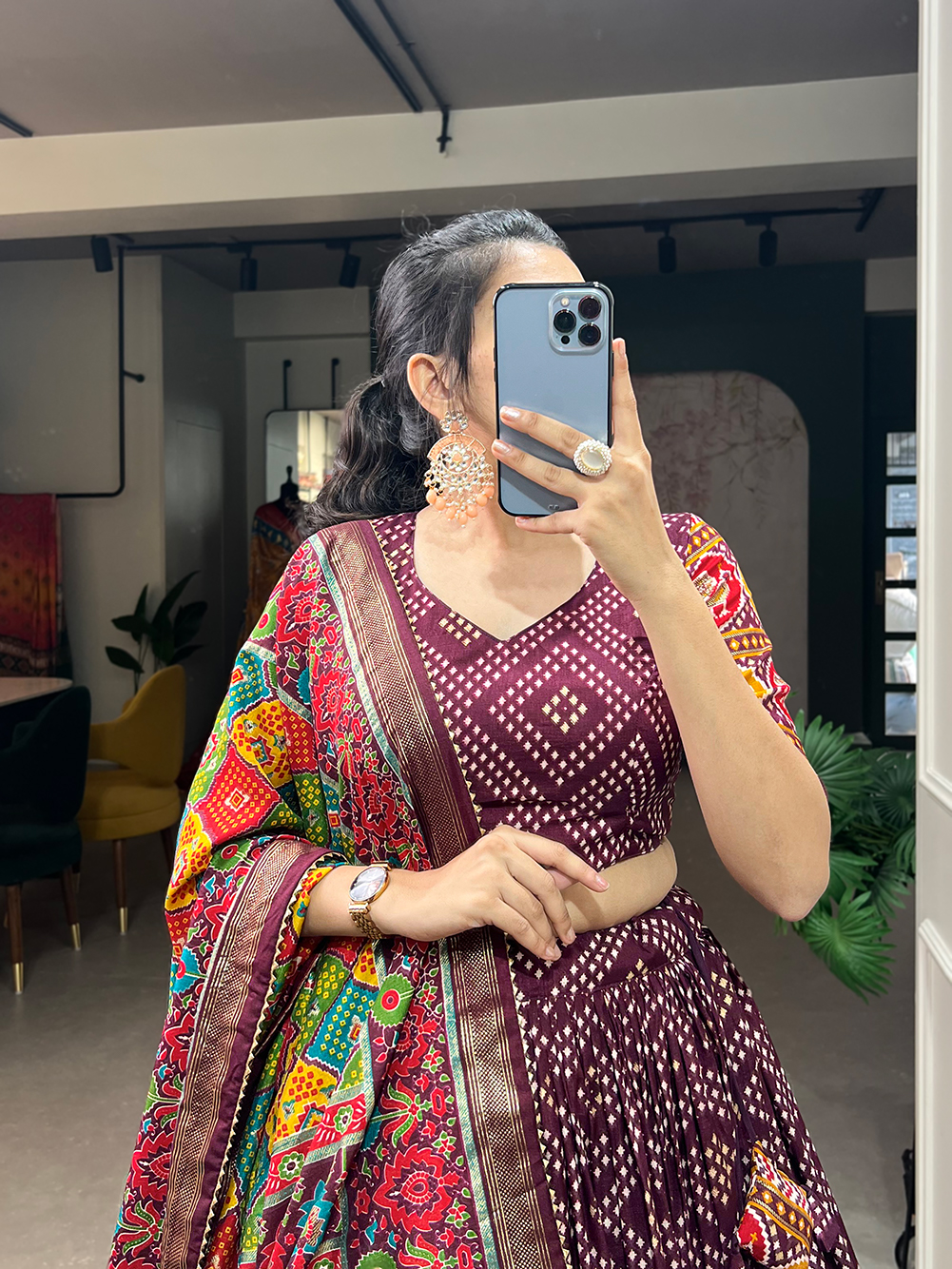 Tusser Silk Lehenga Choli