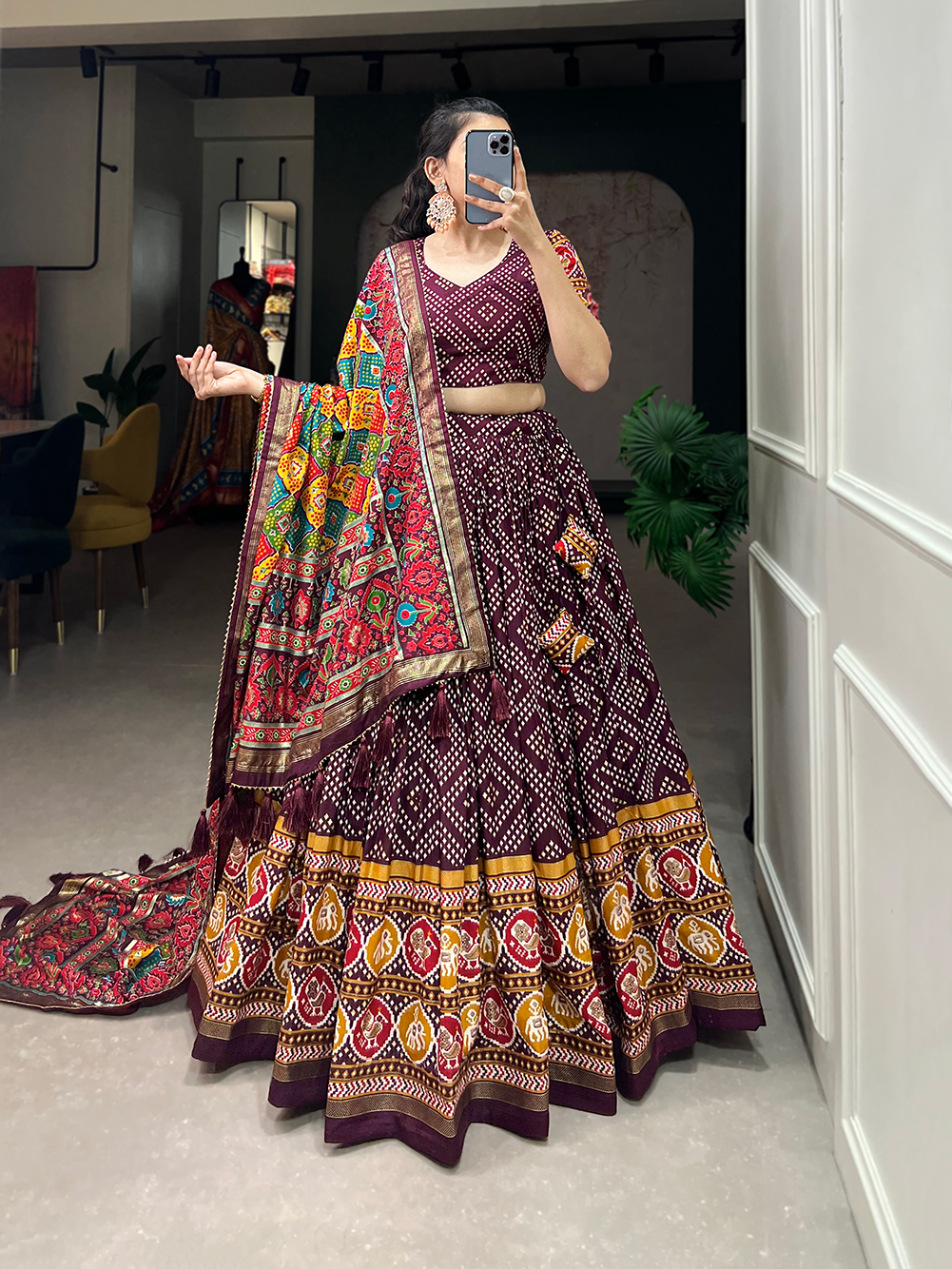 Tusser Silk Lehenga Choli - Image 2