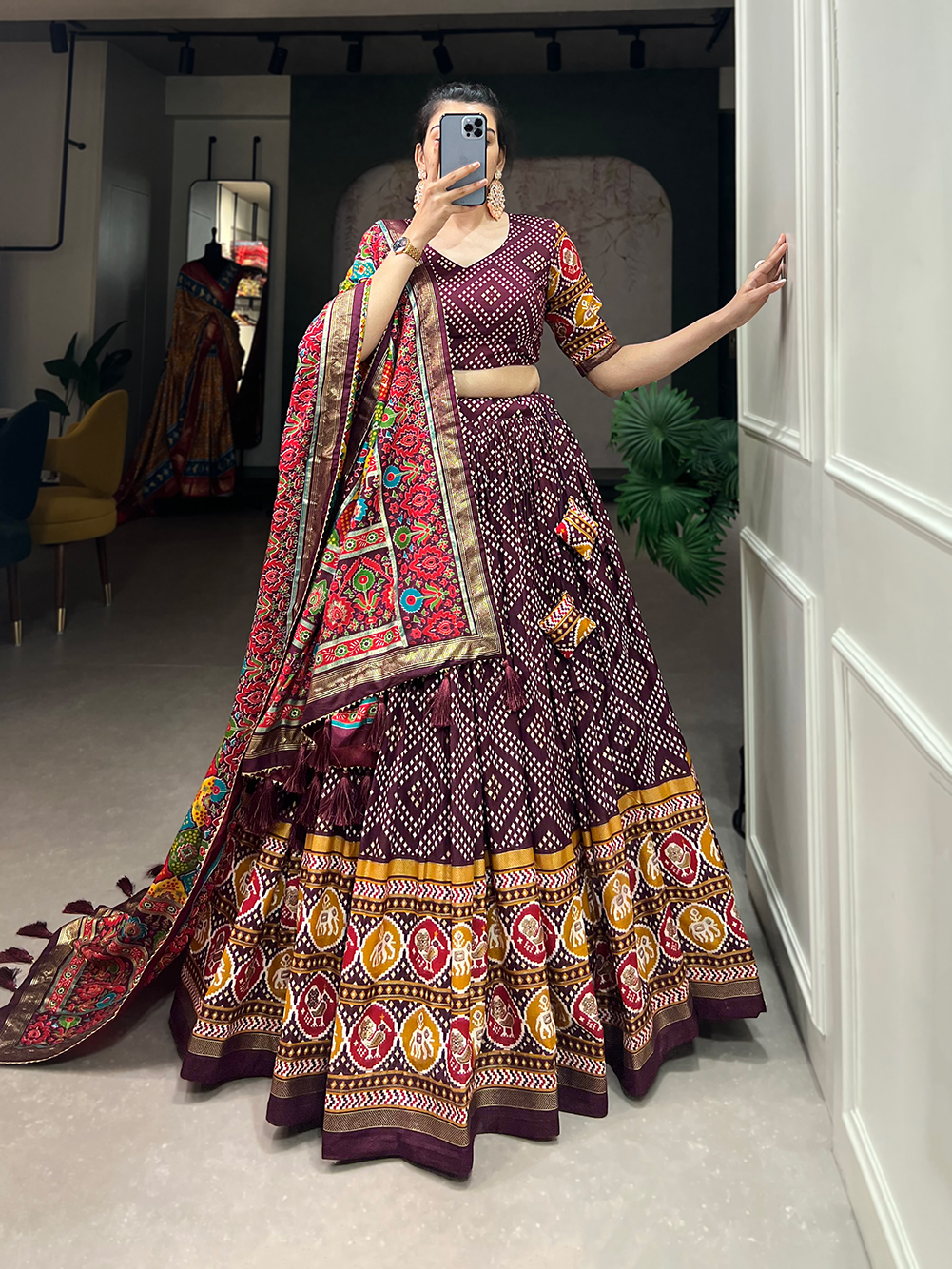 Tusser Silk Lehenga Choli - Image 3
