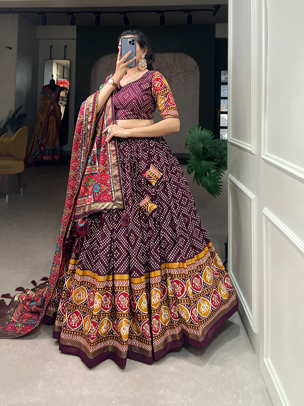Tusser Silk Lehenga Choli - Image 4