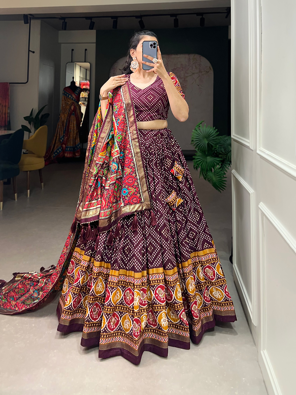 Tusser Silk Lehenga Choli - Image 6