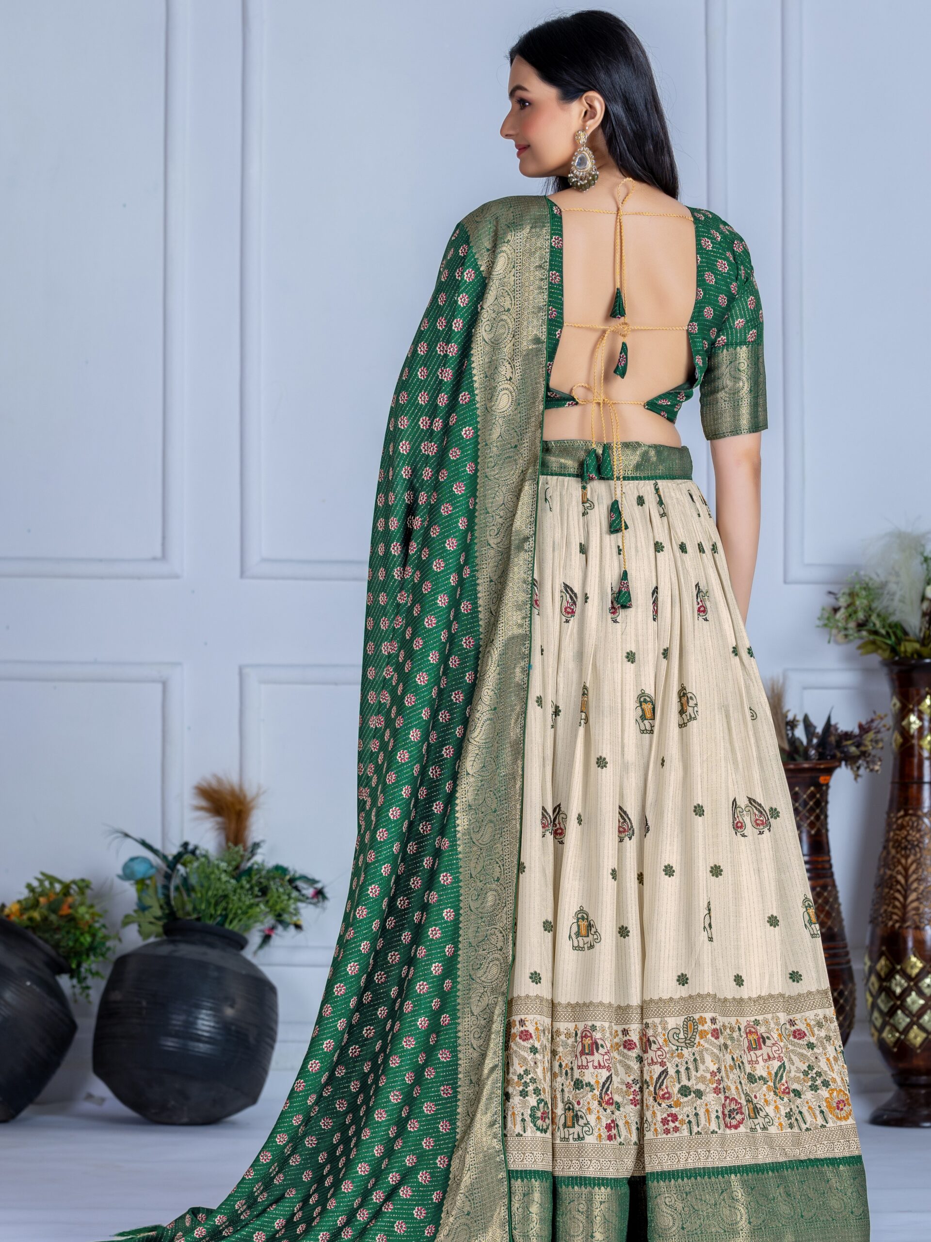Jacquard With Jari Lining Lehenga Choli - Image 6