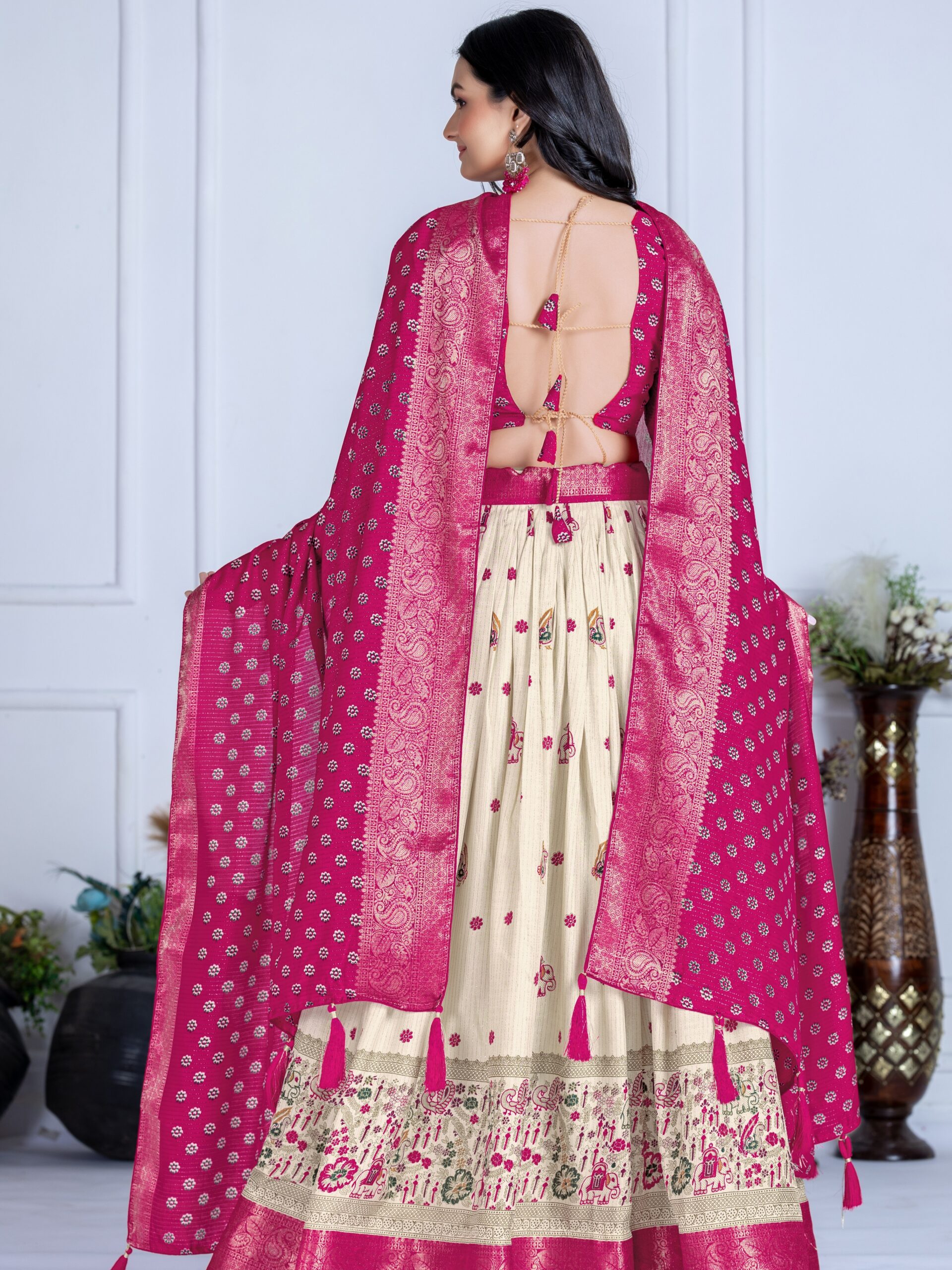 Jacquard With Jari Lining Lehenga Choli - Image 6
