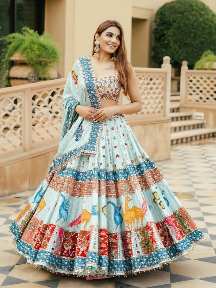 NEW DESIGNER PRINTED LAHENGA CHOLI - Image 6