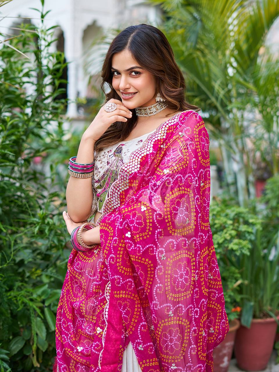 Heavy Embroidery Sequence And Thred Work Lehenga Choli - Image 3