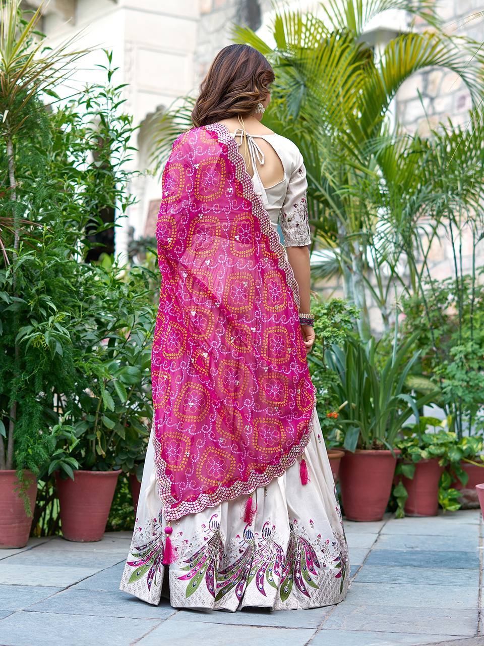 Heavy Embroidery Sequence And Thred Work Lehenga Choli - Image 9