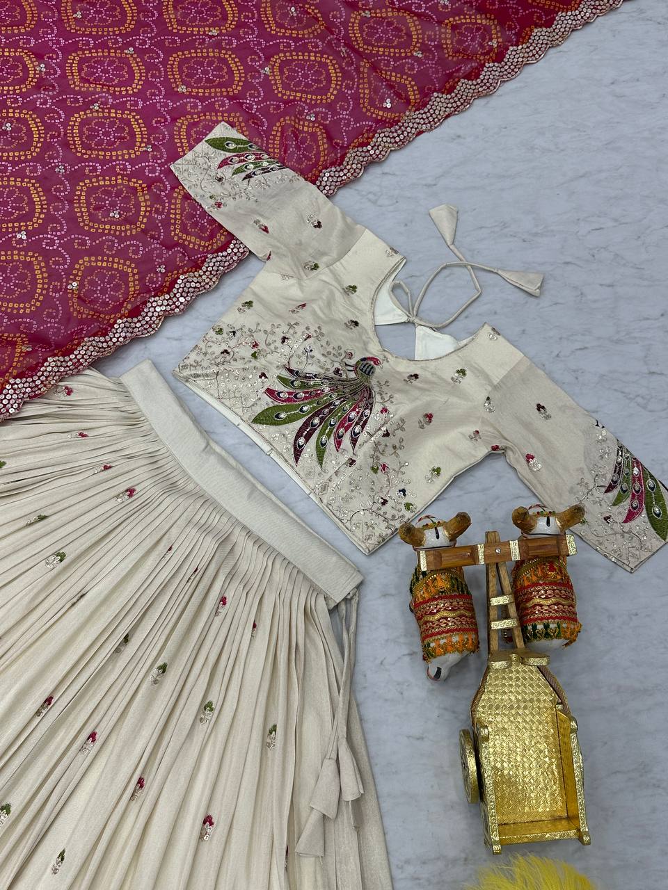 Heavy Embroidery Sequence And Thred Work Lehenga Choli - Image 8
