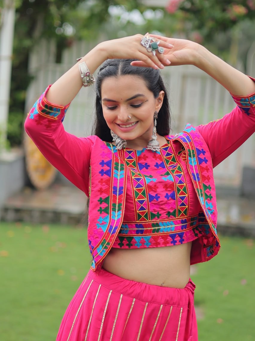 Kutchi Gamthi Embroidered Work Lehenga Choli