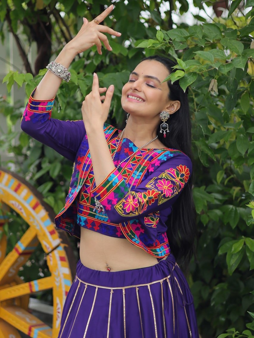 Kutchi Gamthi Embroidered Work Lehenga Choli