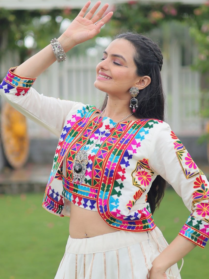 Kutchi Gamthi Embroidered Work Lehenga Choli