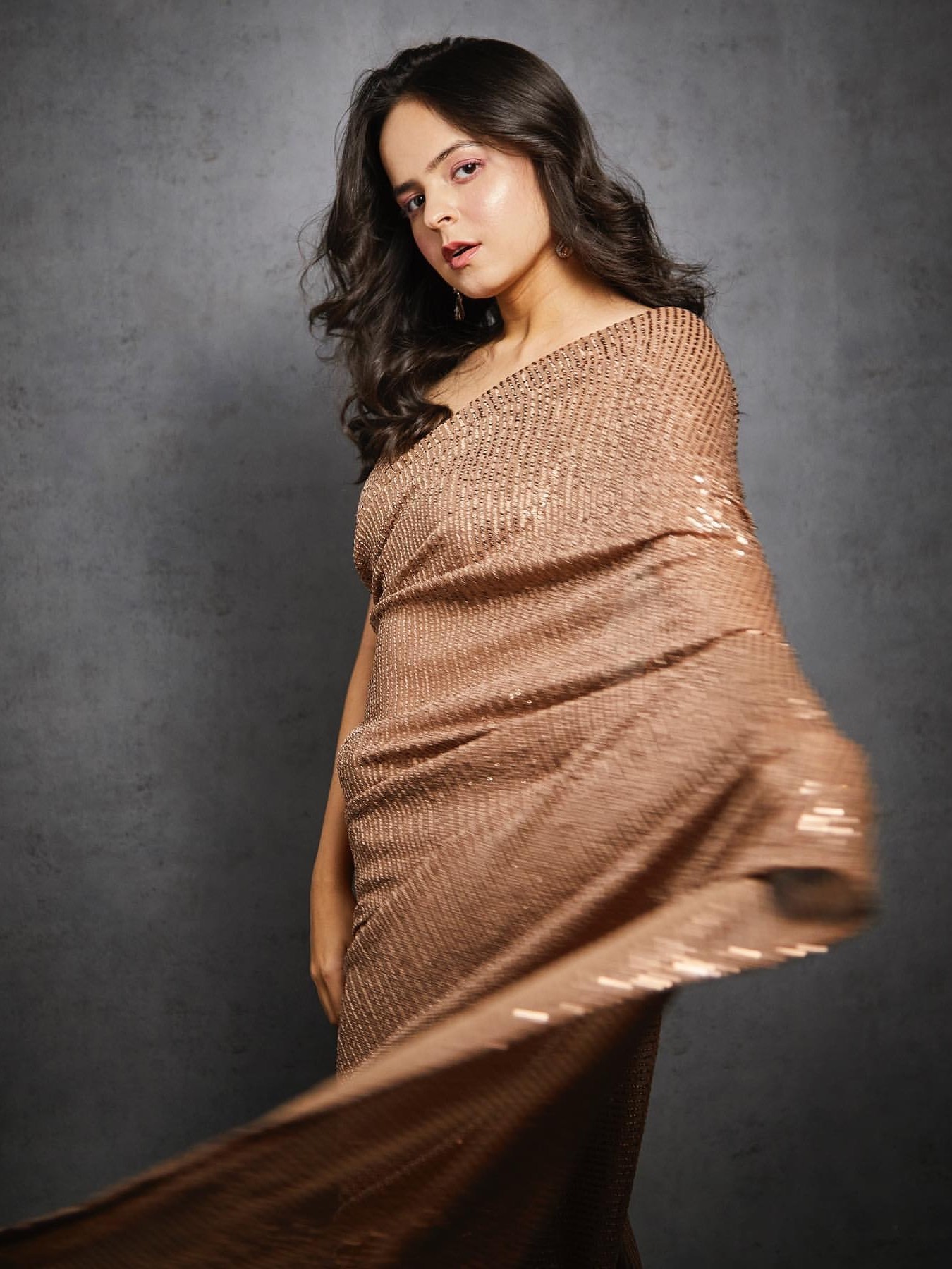 Celebrity Style Sequance Saree - Image 3